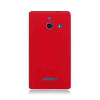 Red Flex Cover Case for Huawei W1 H883G Windows Phone Straight Talk Cell Phones & Accessories