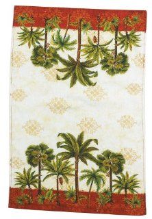 Elegant Tropical Palm Trees Kitchen Print Terry Tea Dish Towel Kay Dee   Kitchen Towels Cotton