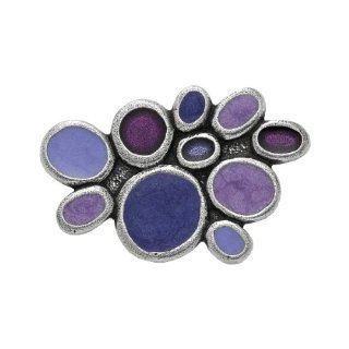 Samba / violets Pewter Brooch Pin Jewelry