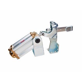 JW Winco Series GN 862 Steel Pneumatic Toggle Clamp with Vertical Mounting Base and Clasp, Type EPV3, Metric Size, Solid Bar, Clamp Size 200, 2200 Newton Holding Capacity