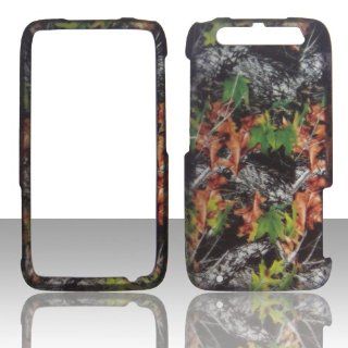 2D Camo Leaves Motorola Atrix HD MB886 AT&T Cases Cover Hard Case Snap on Rubberized Touch Case Cover Faceplates Cell Phones & Accessories