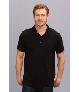 Calvin Klein S/S Polo Modeled Solid Multicount Mens Short Sleeve Pullover (Black)