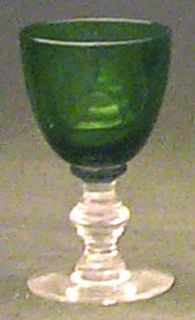 Tiffin Franciscan Killarney (Stem #17394) Wine Glass   Stem #17394, Green  Bowl