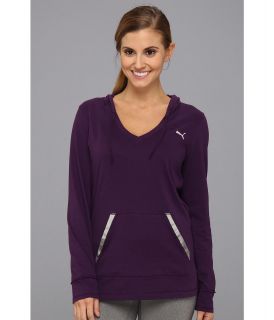 PUMA Holiday Cover Up Top Womens Long Sleeve Pullover (Purple)