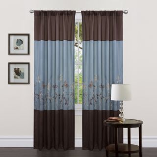 Lush Decor Blue/ Brown 84 inch Butterfly Dreams Curtain Panels (set Of 2)