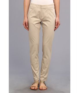 Christin Michaels Ankle Pant with Angle Slit Pockets Womens Casual Pants (Beige)