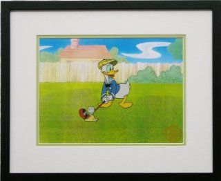 Donald Duck Golf Walt Disney Limited Edition Animation Cel, Framed   Childrens Wall Decor