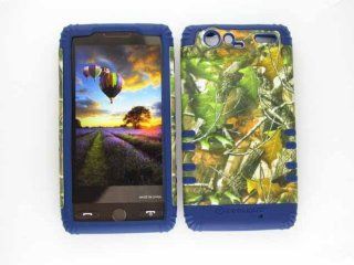 3 IN 1 HYBRID SILICONE COVER FOR MOTOROLA DROID RAZR VERIZON WIRELESS HARD CASE SOFT DARK BLUE RUBBER SKIN CAMO DB WFL028 XT912 KOOL KASE ROCKER CELL PHONE ACCESSORY EXCLUSIVE BY MANDMWIRELESS Cell Phones & Accessories