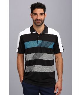 adidas Golf CLIMACHILL Stripe Block Polo Mens Short Sleeve Pullover (Black)