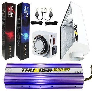 THUNDER (TM) Starter Kit 400 Watt Light Digital Dimmable HPS MH Grow Light System for Plants with EcoSun (Small) 6 Inch White Air Coolable Reflector for Plants with Easy Location Mounting   5 Year Manufacturer Warranty  Solar Panels  Patio, Lawn & Ga