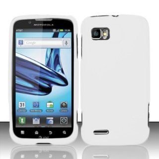 White Hard Snap On Case Cover Faceplate Protector for Motorola Atrix 2 II MB865 (AT&T) + Free Texi Gift Box Cell Phones & Accessories