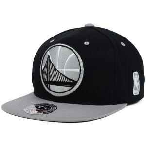 Golden State Warriors Mitchell and Ness NBA Black Gray Fitted Cap