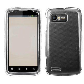 Hard Plastic Snap on Cover Fits Motorola MB865 Atrix 2 Transparent Clear AT&T Cell Phones & Accessories
