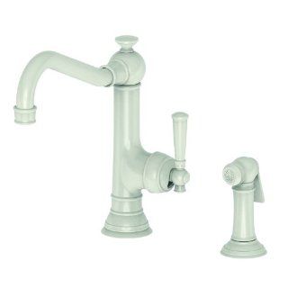 Newport Brass 2470 5313/65 Jacobean Single Handle Kitchen Faucet with Side Spray, Biscuit   Touch On Kitchen Sink Faucets  