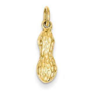 14k Yellow Gold Peanut Pendant. Metal Wt  1.04g Jewelry