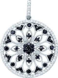 0.48CT Diamond Circle Pendant set in 10k White Gold PR01 2835 Jewelry