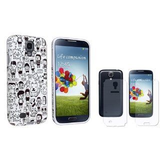 eForCity Cartoon TPU Rubber Case with FREE 2 LCD Kit (Front & Back) Reusable Screen Protector Compatible with Samsung Galaxy S4/ S IV i9500 Cell Phones & Accessories