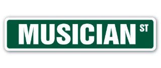 MUSICIAN Street Sign instrument music band gift guitar drums piano vocal rock  Guitar Lover Gifts  Patio, Lawn & Garden