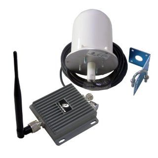 850MHz/1900MHz Dual Band PCS 2G GSM/3G 65db Mobile Cell phone signal Repeater Booster Amplifier With wireless Indoor Antenna And Outdoor Omni directional Tubular Antennas For Home Or Office Large Coverage Cell Phones & Accessories