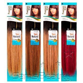 Sensationnel Human Hair Weave Premium Too Natural Yaki Two Toned Special Color 10" (T1B/30)  Hair Extensions  Beauty