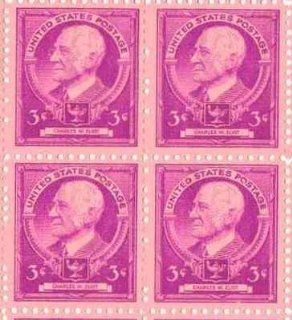 Charles W. Elliot Set of 4 x 3 Cent US Postage Stamps NEW Scot 871 