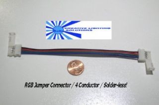 RGB SNAP Flexible LED Strip Solderless Jumper Connector   MultiColor / HO   Solder  