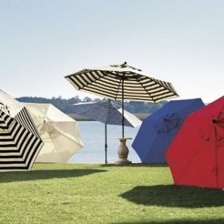 9' Auto Tilt Patio Umbrella   Canvas Brass Sunbrella Bronze Pole   Ballard Designs Clothing