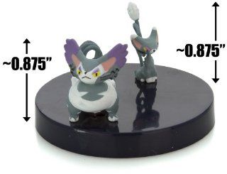Glameow (~0.875"), Purugly (~0.875") ~1/40 scale Real Pokemon DP Evolution Encyclopedia Mini Figure Series #13 Capsule Toy (Japanese Import) Toys & Games
