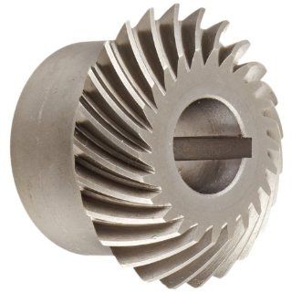 Boston Gear HLSK104YR Spiral Miter Gear, 35 Degree Spiral Angle, 11 Ratio, 0.875" Bore, 10 Pitch, 25 Teeth, Steel with Hardened Teeth