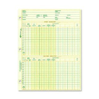National Brand Payroll Filler Sheets, Mylar Reinforced, Green Paper, 10.875 x 8.5 Inches, 100 Sheets (15009)  Financial Paper 