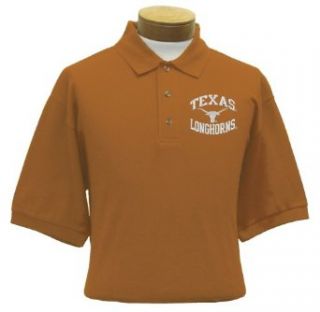 Texas Men's Embroidered Pique Polo Shirt (Large)  Sports Fan Polo Shirts  Clothing