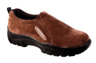 Roper Western Shoes Womens Sport Slip On Suede Mahogany Brown