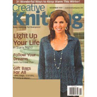 Creative Knitting Magazine   November 2009 Issue Creative Knitting Magazine Staff Books