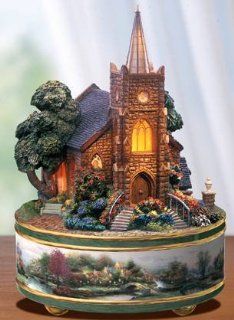 Thomas Kinkade *Windermer Church* Musical and Lighted   Musical Boxes And Figurines
