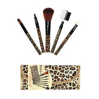 Profusion Makeup Brush 7 Pieces Set Pouch in Leopard Color   B 899  Cheetah Print Makeup Brushes  Beauty