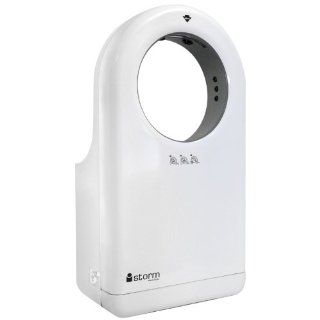 Commercial Touch less Hand Dryer Replaces Towel Dispenser White Istorm 110V   Bathroom Hand Dryers