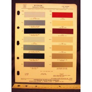1964 DODGE, Dart, & 880 Paint Colors Chip Page Chrysler Cororation Books