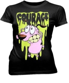 Courage the Cowardly Dog Black Juniors T shirt Tee X Large Clothing