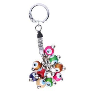 Evil Eye Key Chain for Protection Colorful Wooden Beads Clasp Style Charms Jewelry