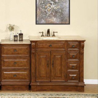 58" LEFT Sink Bathroom Single Vanity Drawer Cabinet 904    