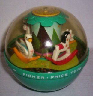 Vintage 1966 Fisher Price # 165 Musical Roly Poly Chime Ball Toy Ponies & Geese  Other Products  