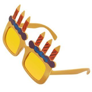 Plastic Full Rim Candle Decor Birthday Glasses Yellow  Sports Fan Sunglasses  Sports & Outdoors