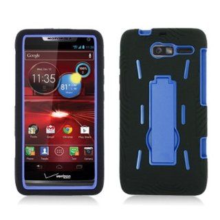 Bundle Accessory for Verizon Motorola Droid Razr M XT907   Black Blue Armor Case With Stand + Lf Stylus Pen + Lf Screen Wiper Cell Phones & Accessories