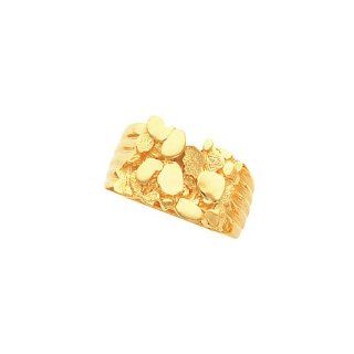 14K Yellow Gold   Men'S Nugget Ring Mounting Jewelry