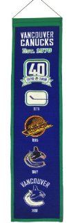 Vancouver Canucks NHL Wool 8" X 32" Heritage Banner  Sports Fan Wall Banners  Sports & Outdoors