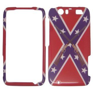 Motorola Atrix HD MB886 / Atrix 3   Rebel Flag / CONFEDRATE FLAG with Rifels Hard Case, Cover, Snap On, Faceplate Cell Phones & Accessories