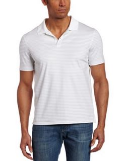 Calvin Klein Sportswear Men's Short Sleeve Liquid Stripe Polo Shirt, White, XX Large at  Men�s Clothing store