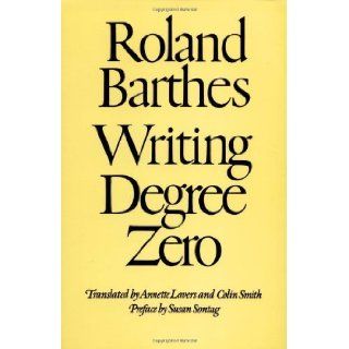 Writing Degree Zero Reissue Edition by Roland Barthes published by Hill and Wang (1977) Books