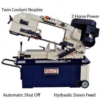 Bolton Tools BS 912B Horizontal Bandsaw With Twin Coolant Nozzles 9 Inch x 12 Inch Metal Cutting Portable Band Saw   Band Saw Blades  