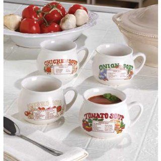 4 Piece Deluxe Soup Mug Set Soup Bowls Kitchen & Dining